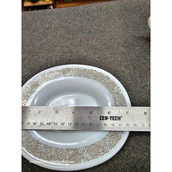 Vintage Pyrex #77-B & 77-U Gravy Boat & Under Plate "Woodland Brown" - Picture 4 of 8